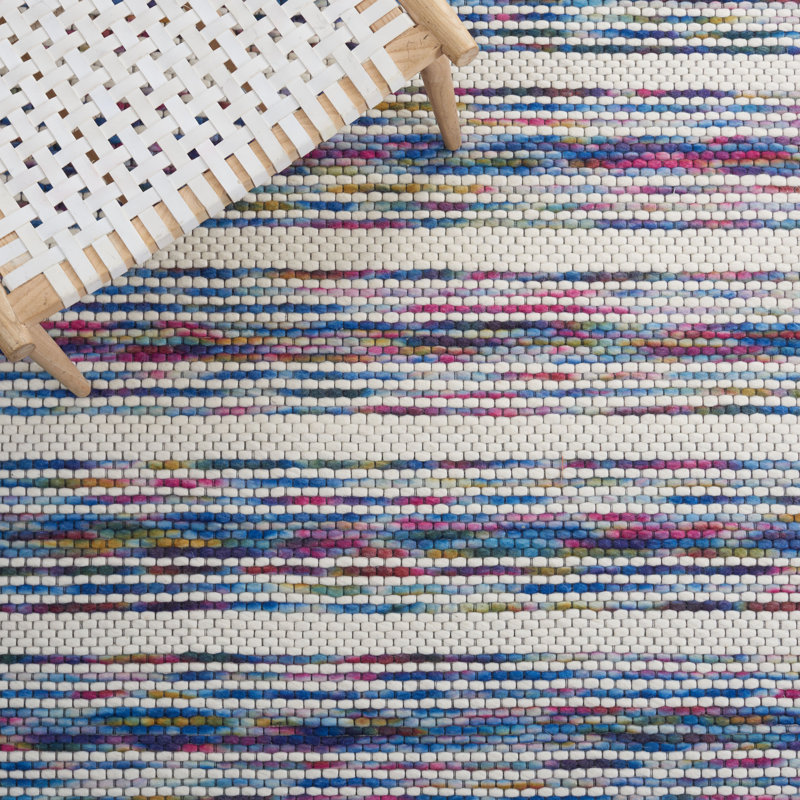 Karbach Hand Loomed Performance Striped Rug, Square 6'
