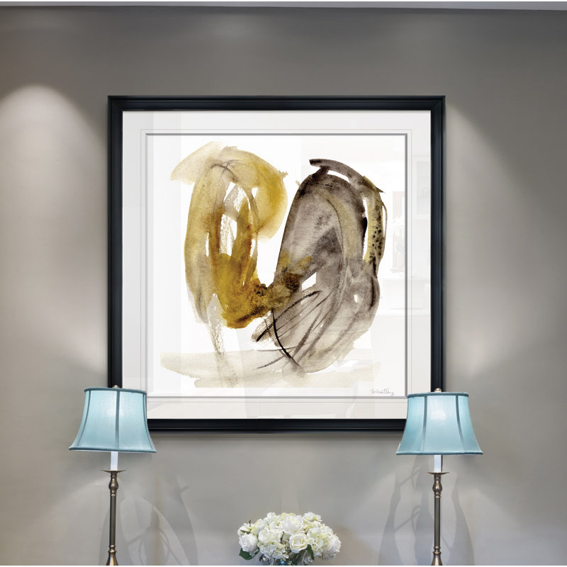 Calendula II - Painting Print, 16" H x 16" W x 1.5" D, Black Framed
