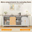 Unfinished Accent Cabinet with Fireplace Included-1405387414
