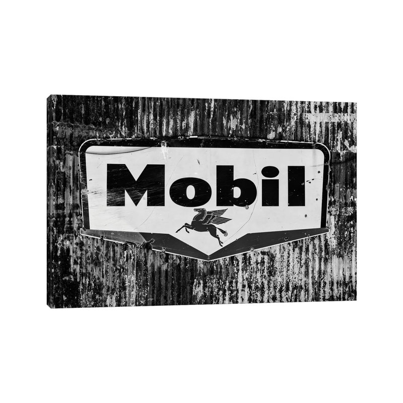 Black Arizona Series - Mobil - Wrapped Canvas Rectangle Print, 66.04 cm H x 45.72 cm W x 1.91 cm D