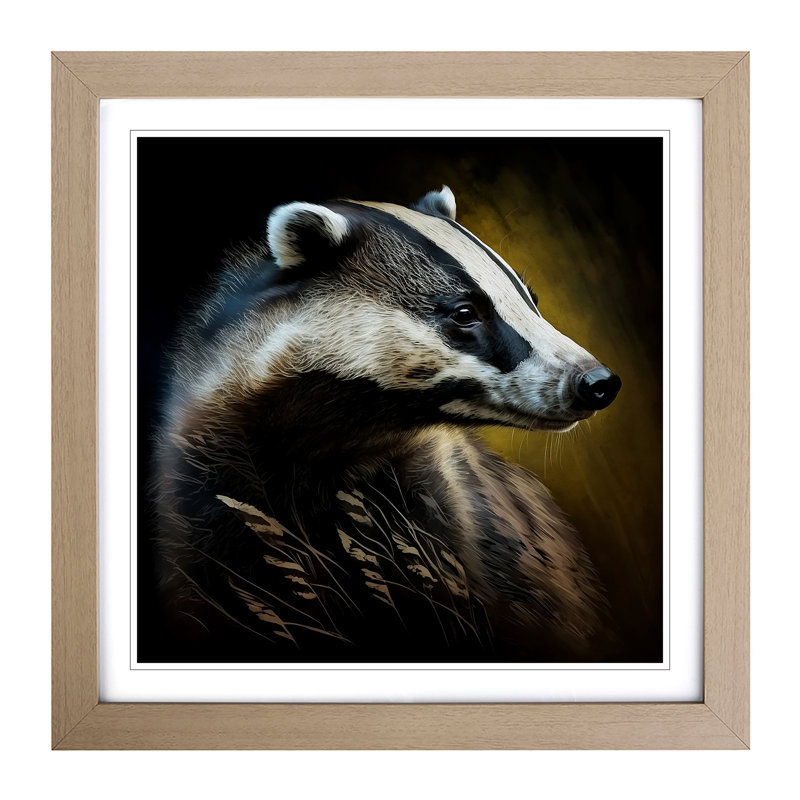 Single Picture Frame Print on Wood, Oak