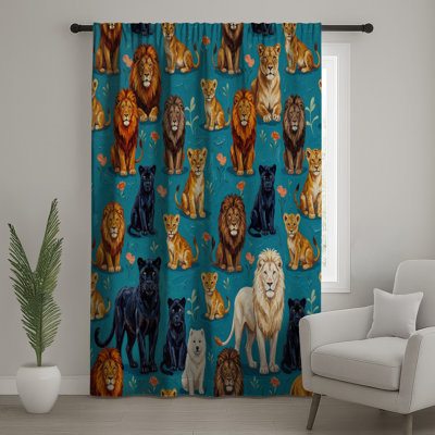 Rideaux transparents et occultants Lions and Panthers