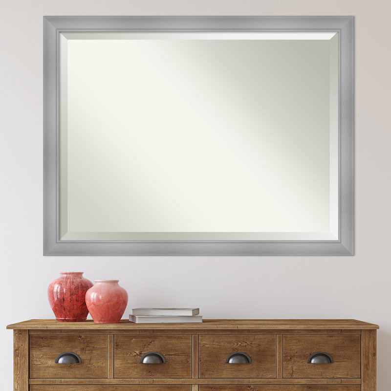 Miroir de salle de bain Kellison, Argent, 33,88 po x 43,88 po
