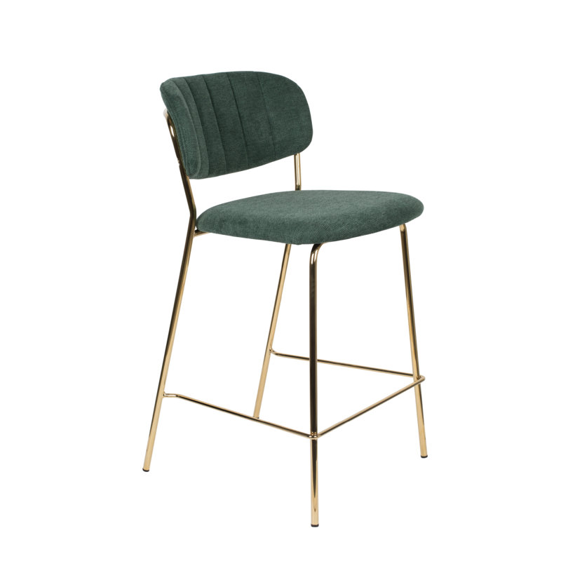 Jolien 26'' Counter Stool, Gold/Dark Green, Dark Green