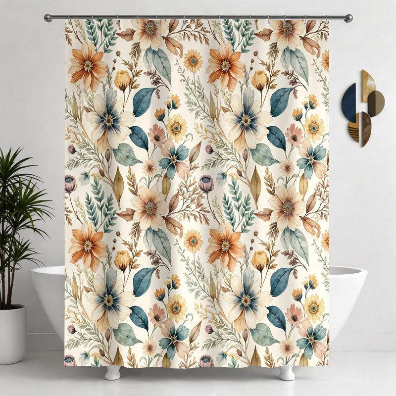 Shower Curtains with Hooks Included
