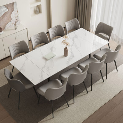 Luxury Extending Ceramic Dining Table 160 to 240cm - Modern Expandable Design for Large Spaces