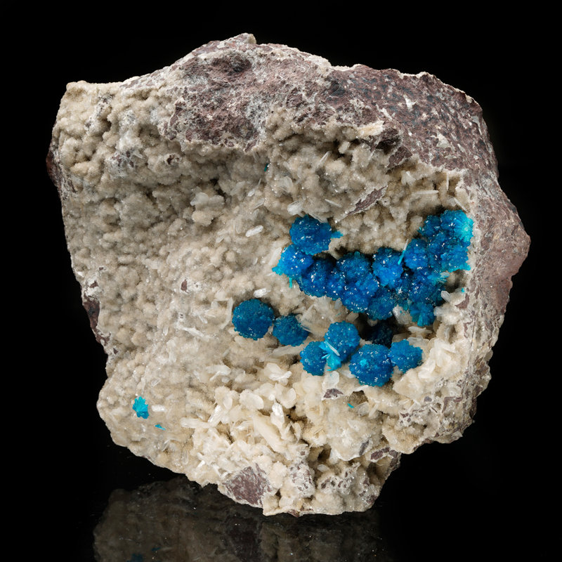 Cavansite sur Stilbite d'Inde
