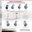 4 Piece Glass Filled Nylon Caster Set