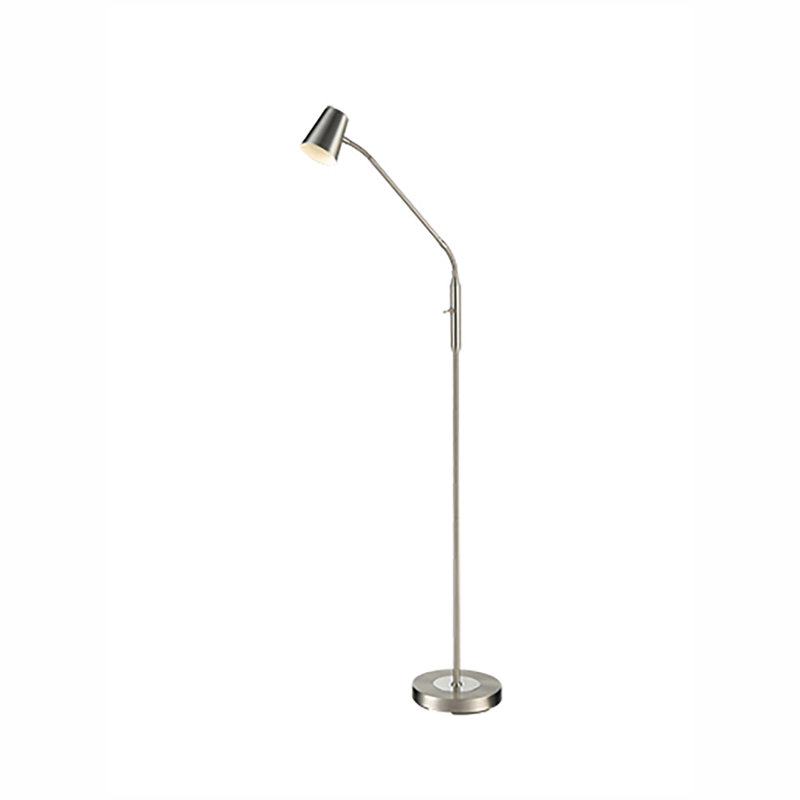Robinswood 139cm Swing Arm Floor Lamp, Nickel