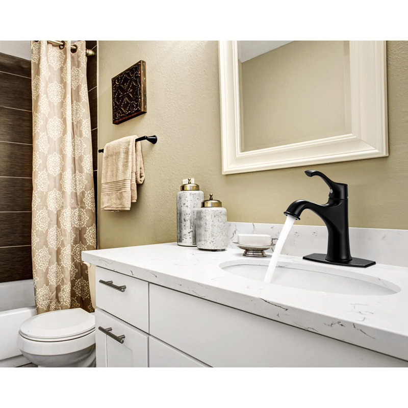 Single-Hole Single-handle Bathroom Faucet, Matte Black