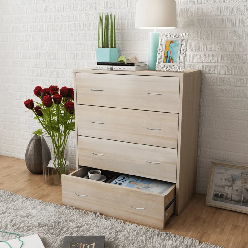 Vanwinkle 60cm W 4 - Drawer Chest of Drawers, Beige