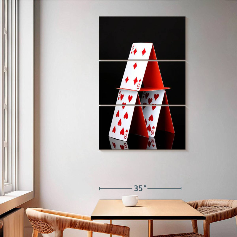 Stacked Playing Cards, 65" H x 42" W