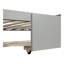 Lit de jour avec cadre gigogne, taille simple, gris