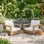 Chaise de patio avec coussins Donnie