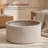 Round Side Table With Charging Station - Modern End Table With Fabric Basket And Usb Ports, Nightstand For Living Room And Bedroom, Matte White And Camel Brown-811562941-811562943