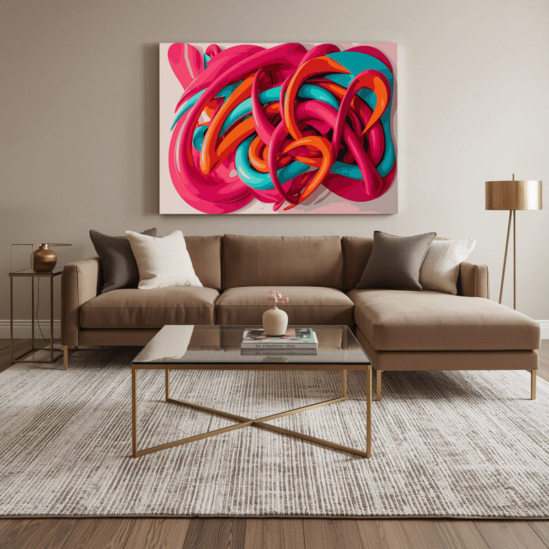 Art mural sur toile Biomorphic Abstraction 38, H 24 po x l 36 po
