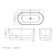 Enigma 47 in. L x 27-1/2 in. W x 22-7/8 in. H Freestanding Acrylic Bathtub