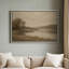 Art mural sur toile encadrée - Paysage de rivière tranquille avec arbres et Rolling Hills dans des tons neutres chaleureux - 16 po x 24 po, 24 po x 36 po-649574810-649574884