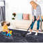 Tapis lavable 8 x 10, antidérapant, antitache, antidérapant, pour couloir, salon pliable, tapis noir / gris, à poils courts,