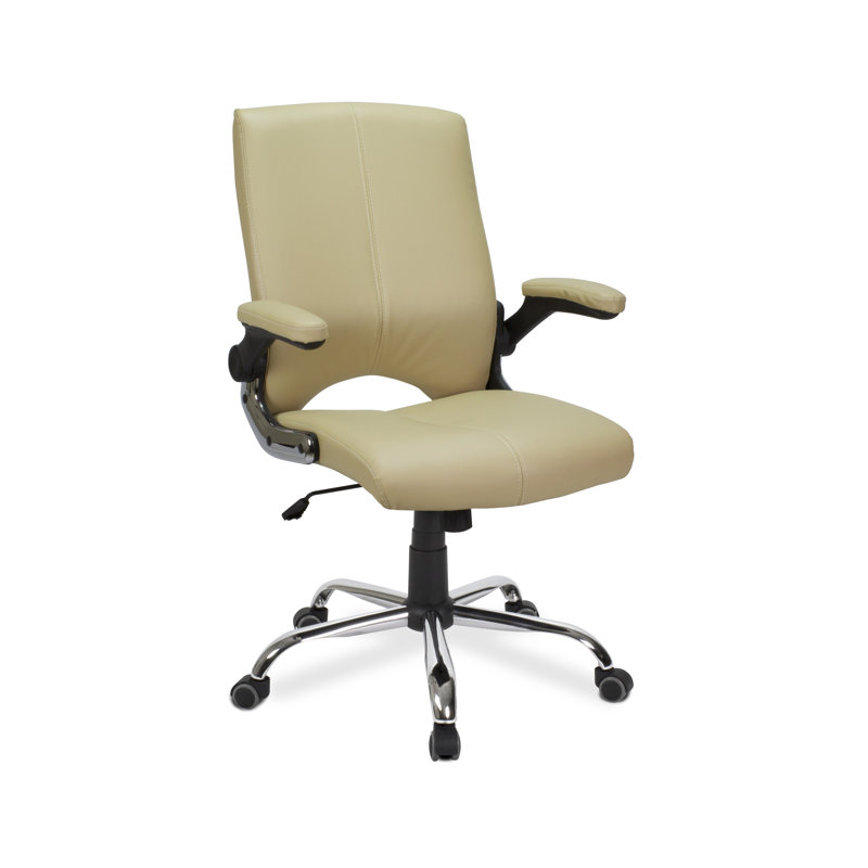 Fauteuil de conférence ergonomique en similicuir, Beige