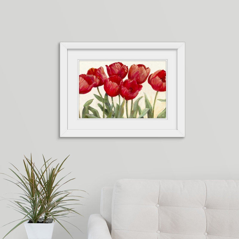 «Ruy Tulips» - reproduction, H 20 po x l 26 po x P 1 po, Cadre blanc