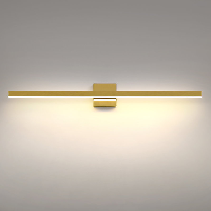39-Inch 5CCT Dimmable Bathroom Vanity Light, Gold