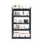 Étagères de rangement à 78 niveaux H 78 po - Métal robuste de 2000 lb, réglable pour la salle de sport, noir au sous-sol + tablettes en métal gris, capacité, garage, chambre à coucher, noir-120653651