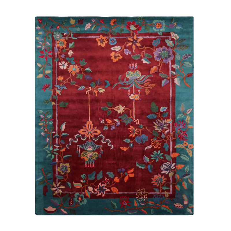 Tapis intérieur / extérieur rectangulaire One-of-a-Kind Rei, Rectangle 9 pi x 12 pi