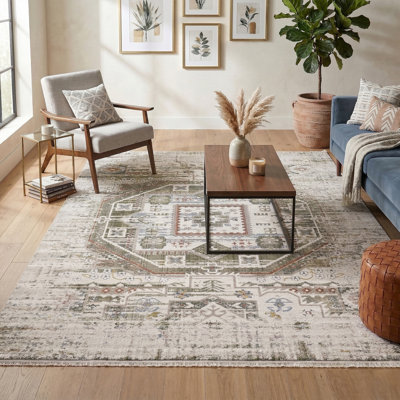 Valde Machine Woven Southwestern Area Rug 