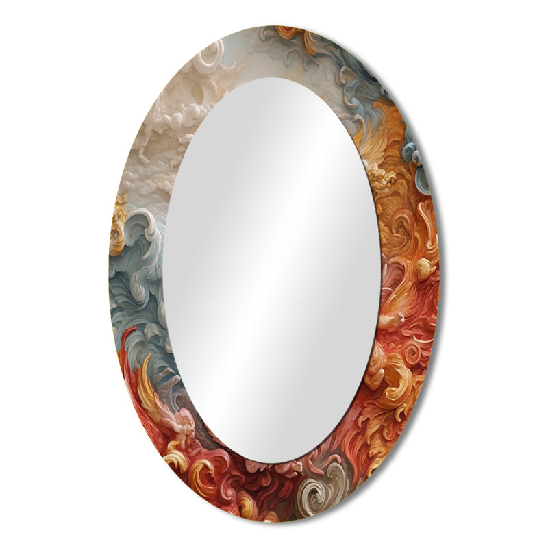 Miroir mural crème moderne, 36 po x 24 po