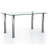 Landen Glass Top Metal Base Dining Table