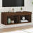 vidaXL Bedside Cabinet with LED Lights Storage Side Table Floating Nightstand-1063164916