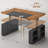63" Executive Standing Desk With Storage, Executive Height Adjustable Desk With Power Outlets-116925629