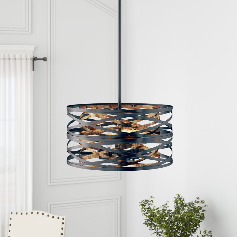 Harnett 5 - Light Dimmable Drum Chandelier