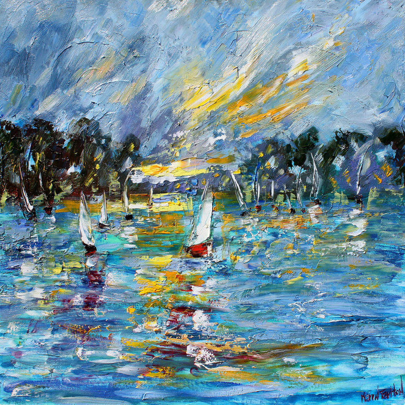 Ensembles de housse de couette DiaNoche en microfibre par Karen Tarlton - Voile de régate