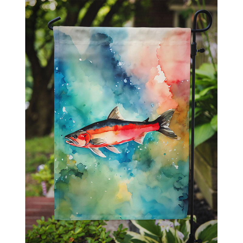 Drapeau de jardin saumon