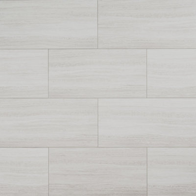 Tropez Brine Stone 12 in. x 24 in. 5mm 12mil Waterproof Rigid Core Luxury Vinyl Tile Flooring