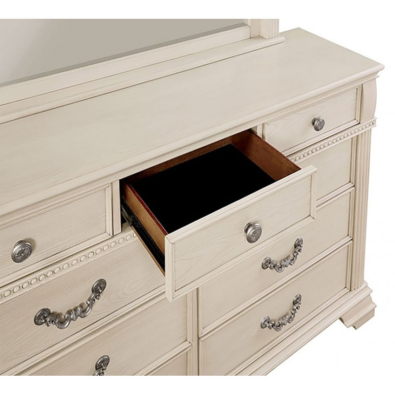 Commode 9 tiroirs Roadde, Blanc
