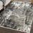 Modern Fringed Abstract Area Rug-106200512