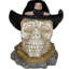 Statue de jardin Life's a Beach Cowboy Skull avec hochet serpent