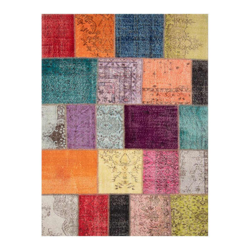 Tapis décoratif multicolore Patchwork Look, Tapis de couloir 3 pi 3 po x 9 pi 10 po