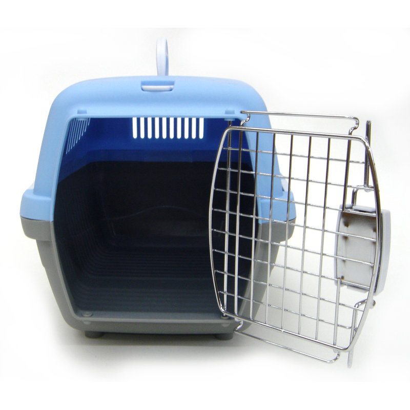 Support pour animaux en plastique, Petit (H 12 po x l 12 po x P 18 po), Bleu