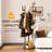Rotary Coat Rack Freestanding, Coat Tree with 9 hooks & 3 Storage Shelves for Purse, Bag, Jacket, Hat, Corner Hanger Stand Racks for Hall, Entryway, Office, Clothes Holder, (Walnut)-1072488095