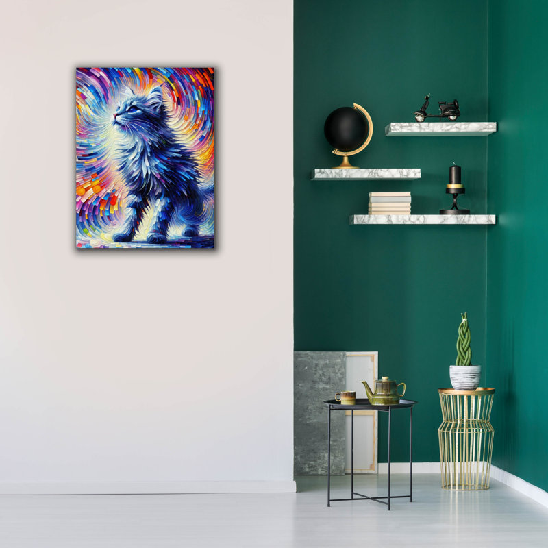 «Nice Kitty» par Rich Monet, art mural sur toile, H 34 po x l 26 po x P 1,5 po