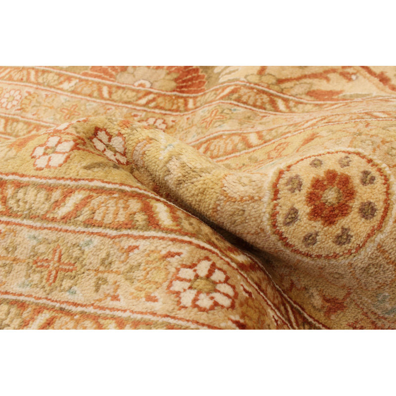 Tapis kaki clair Peshawar Oushak 8 pi 11 po x 12 pi 2 po