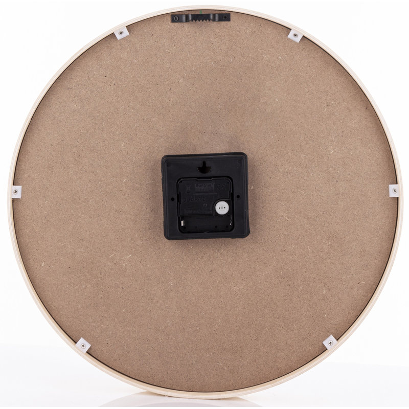 Alsiha Manufactured Wood Wall Clock
