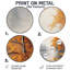 Foggy Fall Riverbank - Forest River, art mural rond en métal-944863477
