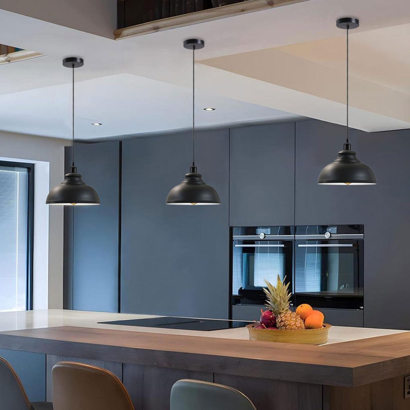 Reich 1 - Light Dome Pendant, 120cm H x 29cm W x 29cm D, Matt Black