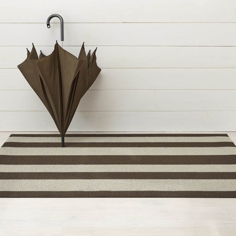Striped Doormat, Pebble, 0.6cm H x 61cm W x 91cm L