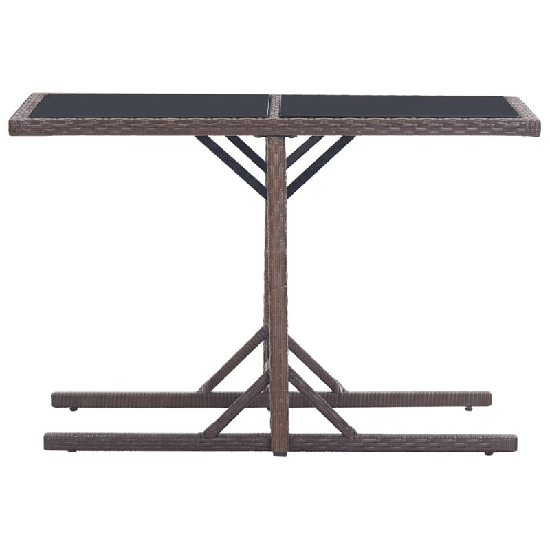 Ruqayyah Rectangular Wicker Outdoor Dining Table , 110cm cm W 53cm cm D